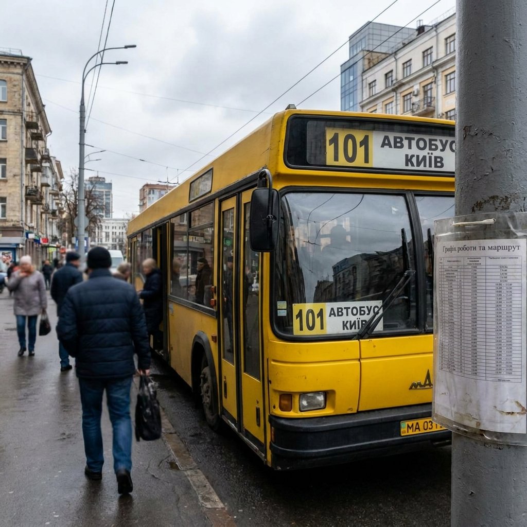 Автобус 101 Київ: графік роботи та маршрут