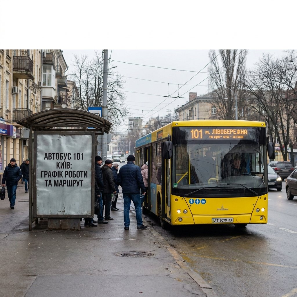 Автобус 101 Київ: графік роботи та маршрут