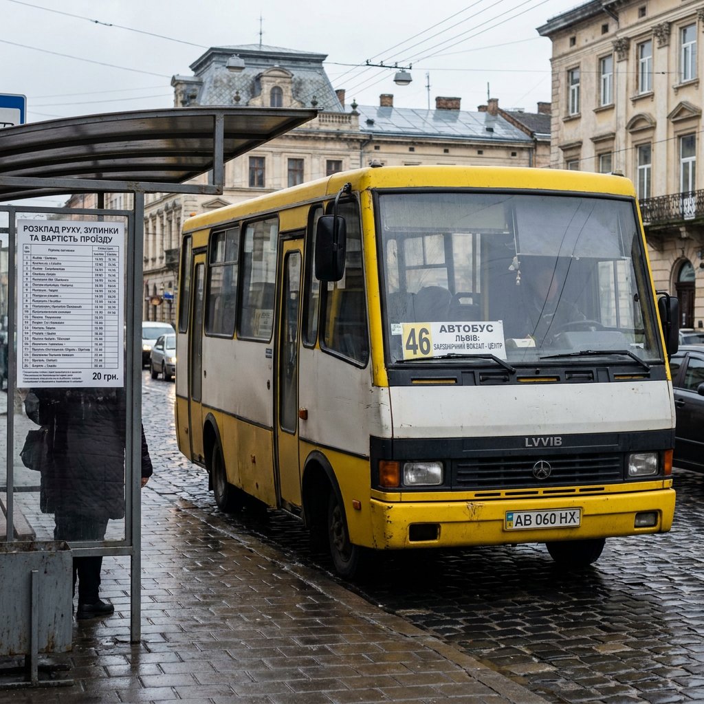 Автобус 46 Львів: розклад руху, зупинки та вартість проїзду