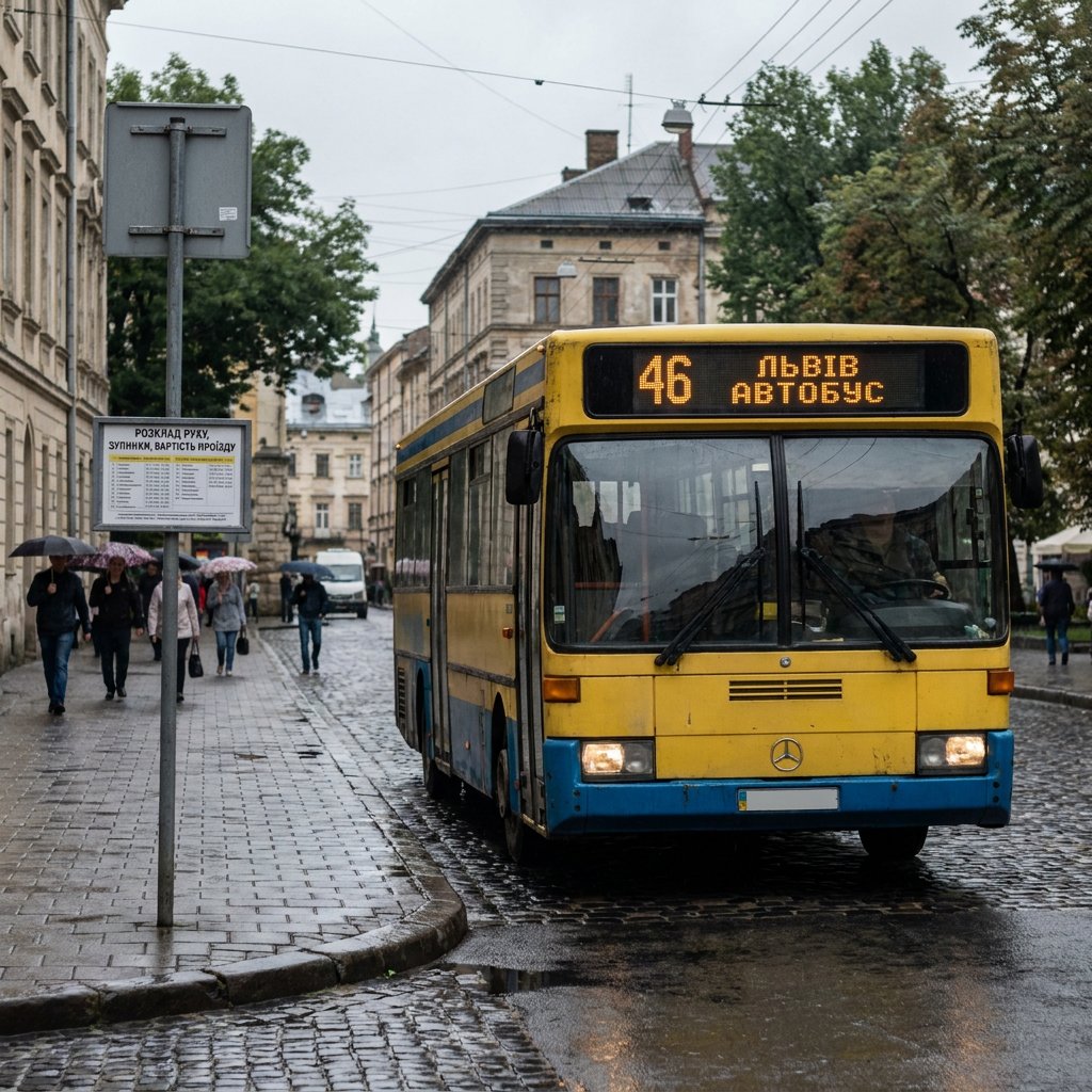 Автобус 46 Львів: розклад руху, зупинки та вартість проїзду