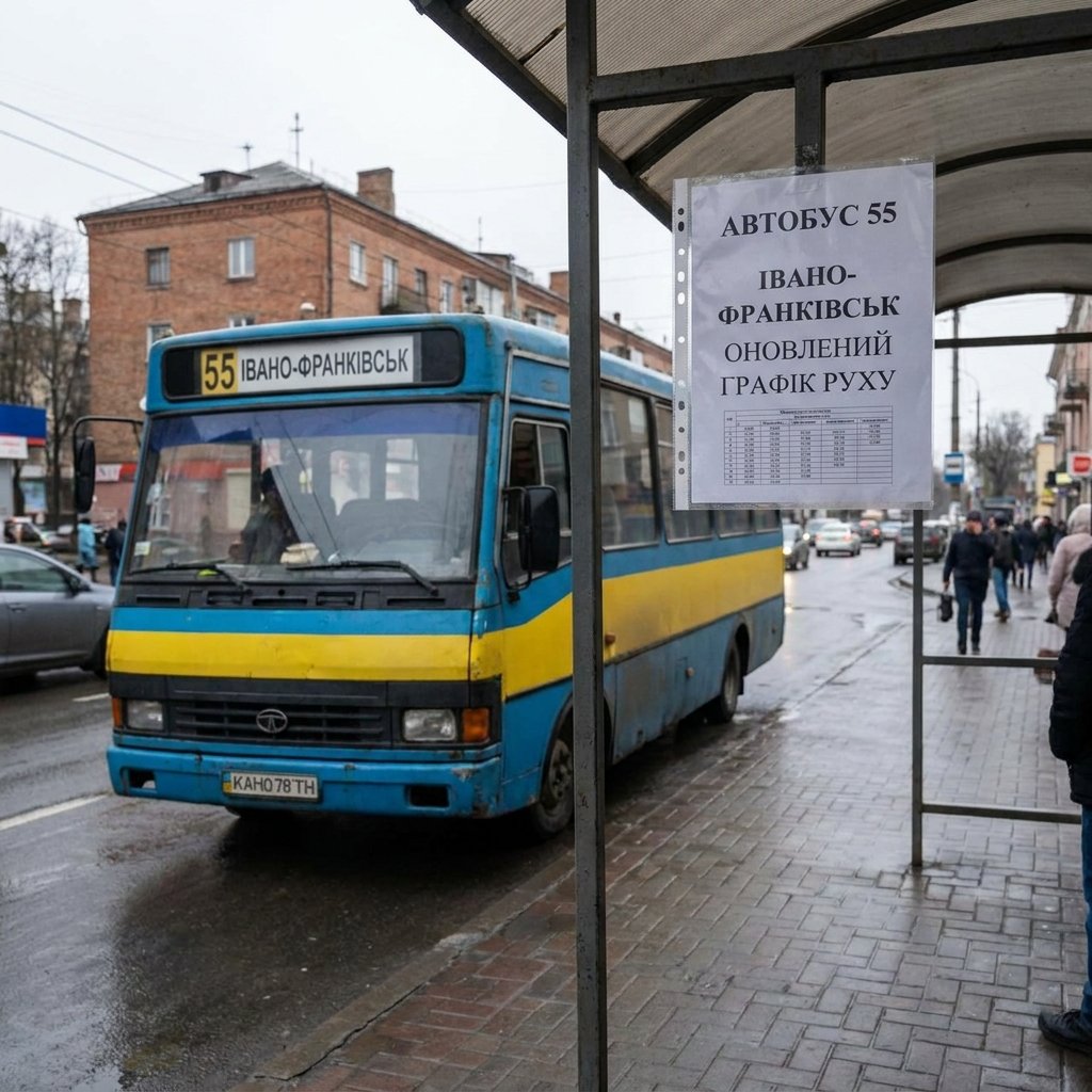 Автобус 55 Івано-Франківськ: оновлений графік руху