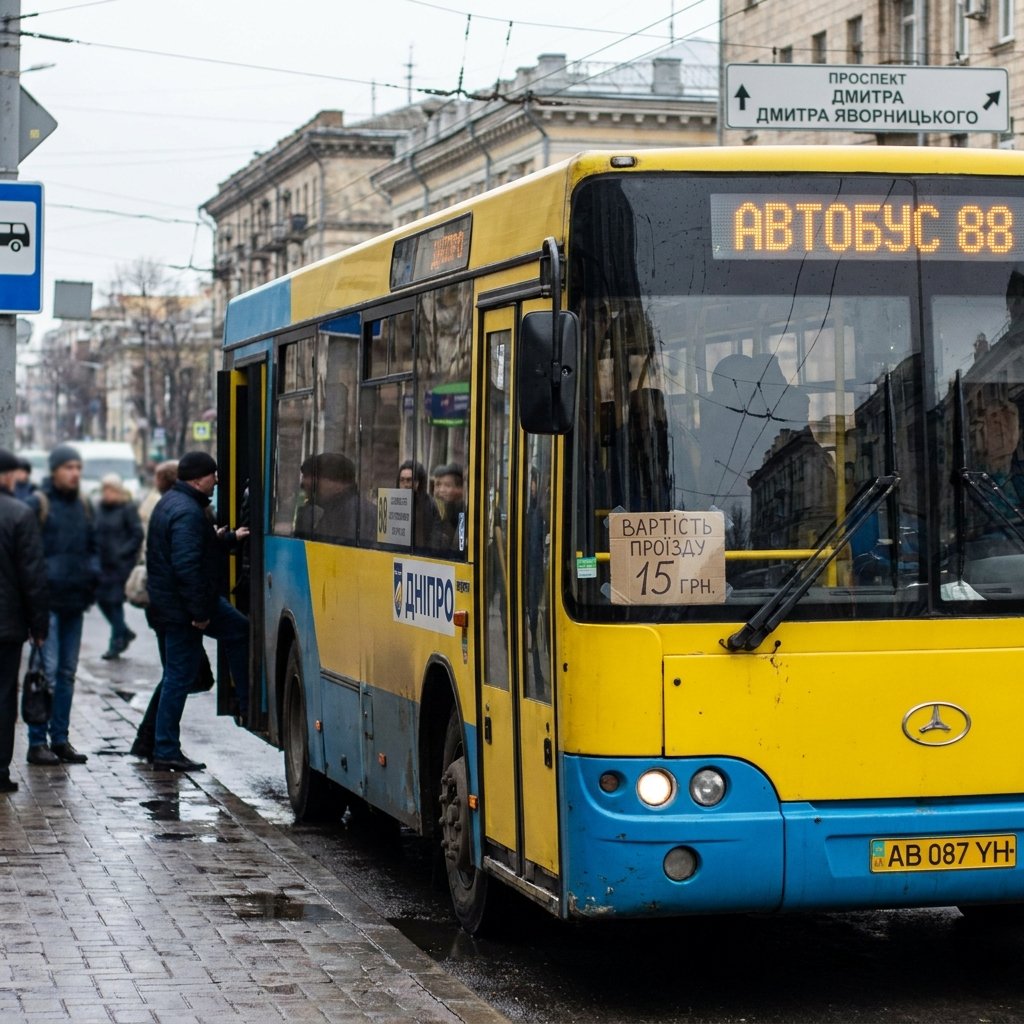 Автобус 88 Дніпро: маршрут руху та вартість