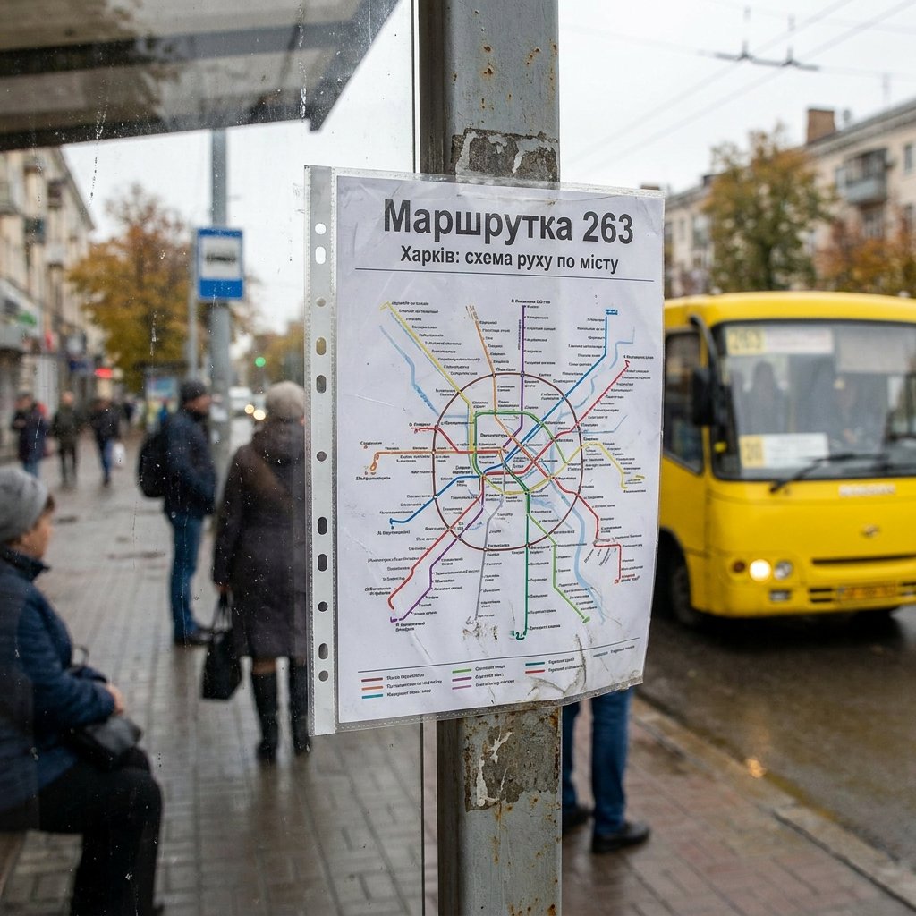 Маршрутка 263 Харків: схема руху по місту