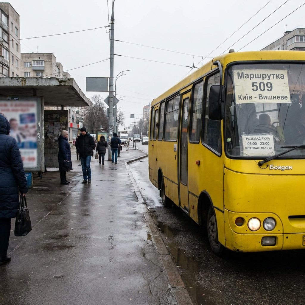 Маршрутка 509 Київ: розклад руху та інтервал
