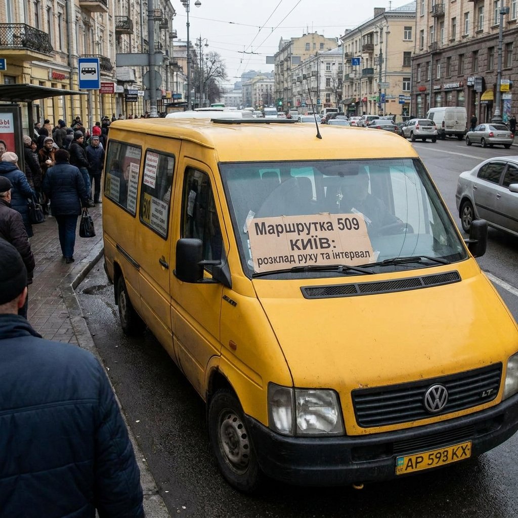 Маршрутка 509 Київ: розклад руху та інтервал