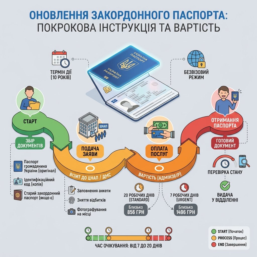 Оновлення закордонного паспорта: покрокова інструкція та вартість