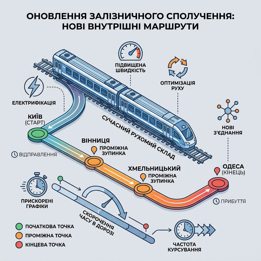 Оновлення залізничного сполучення: нові внутрішні маршрути
