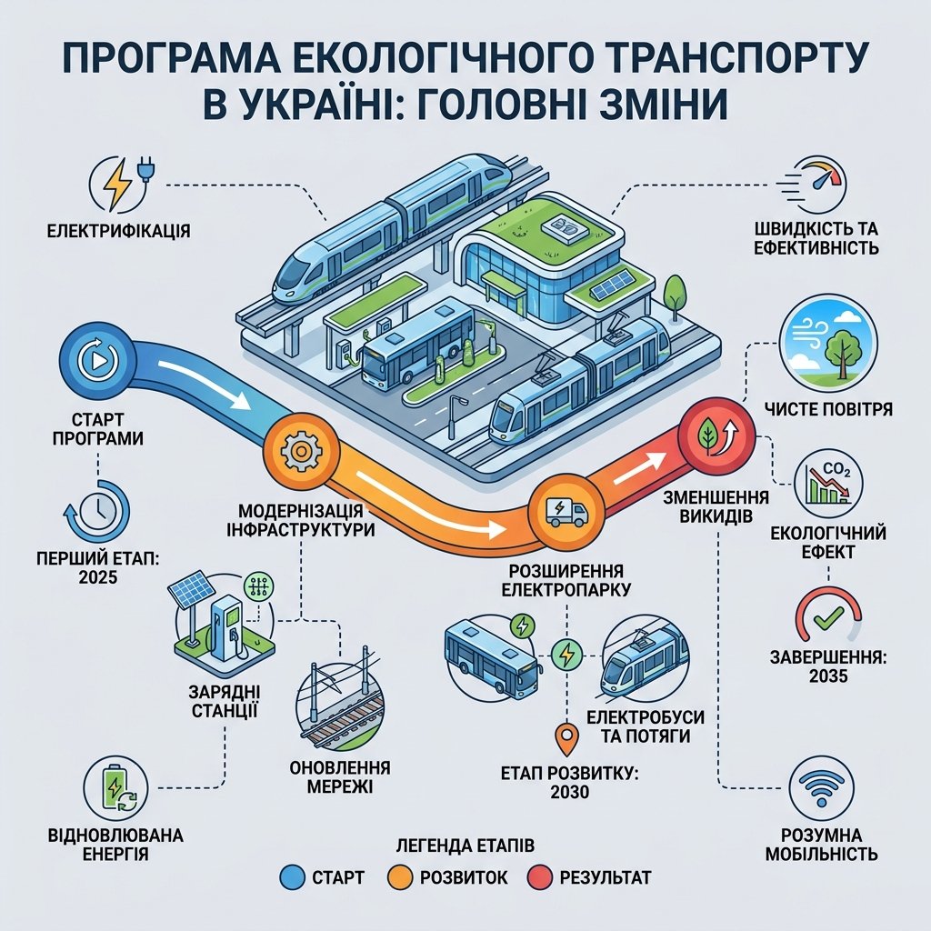 Програма екологічного транспорту в Україні: головні зміни