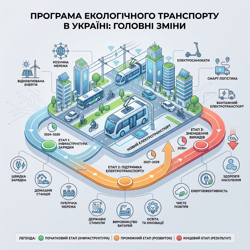 Програма екологічного транспорту в Україні: головні зміни