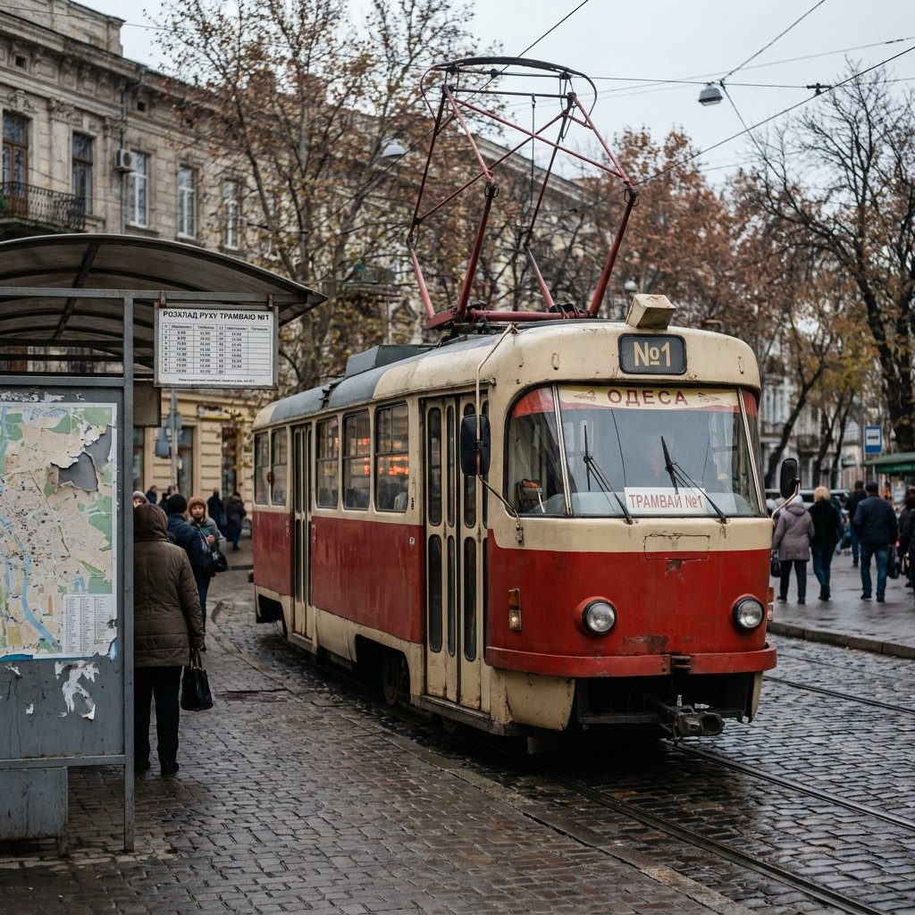 Трамвай 1 Одеса: розклад руху та карта