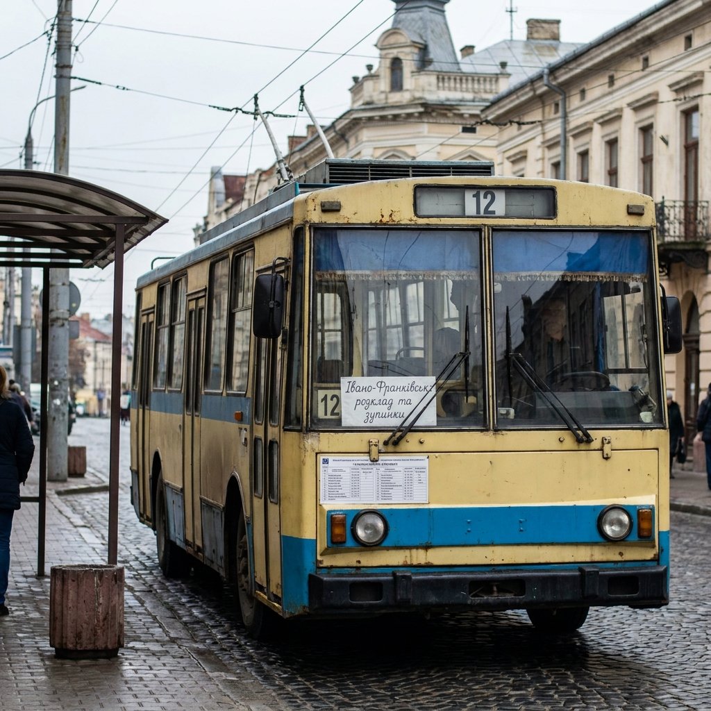 Тролейбус 12 Івано-Франківськ: розклад та зупинки